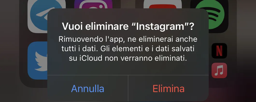 Rimozione App iOS 