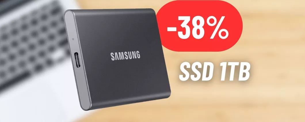 SSD esterno Samsung da 1TB: lo paghi meno di 100€, CLAMOROSA OFFERTA