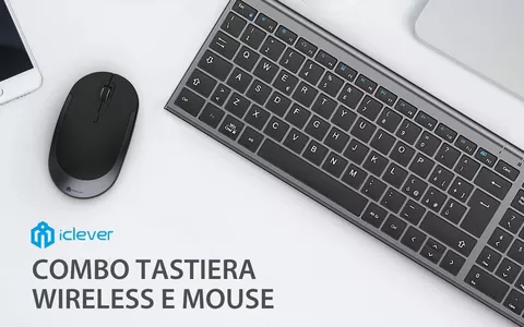 COMBO di Tastiera e Mouse Wireless ergonomici a soli 37€ per POCHE ORE!