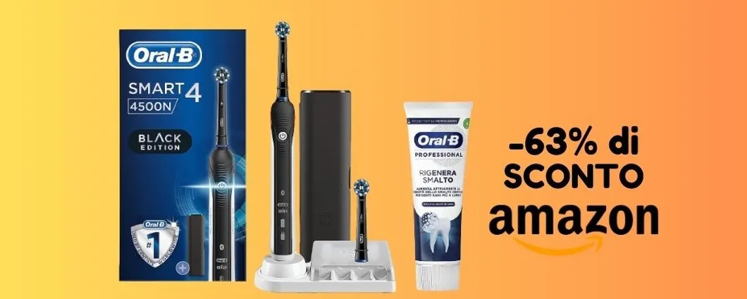 SUPER PROMO: spazzolino elettrico Oral-B SCONTATO del 63% su Amazon!