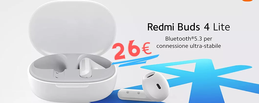 Xiaomi Redmi Buds 4 Lite sono da prende ADESSO, su Amazon a 26€