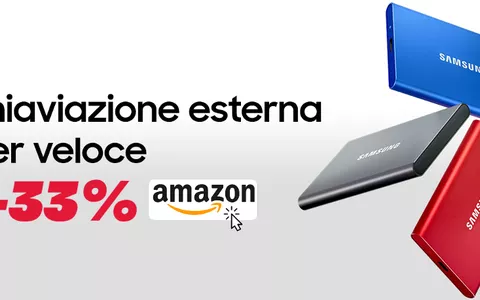 SSD portatile Samsung T7: AFFARE Amazon con lo SCONTO del 33%