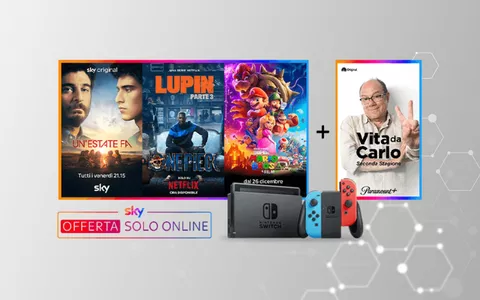 Nintendo Switch in REGALO con Sky SOLO ONLINE: scopri come