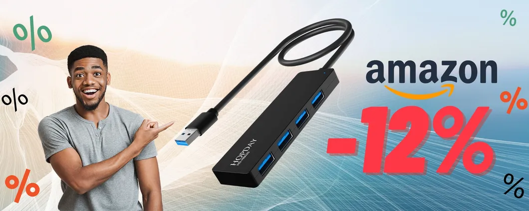 Da oggi niente più problemi di PORTE USB, grazie allo SDOPPIATORE IN OFFERTA!