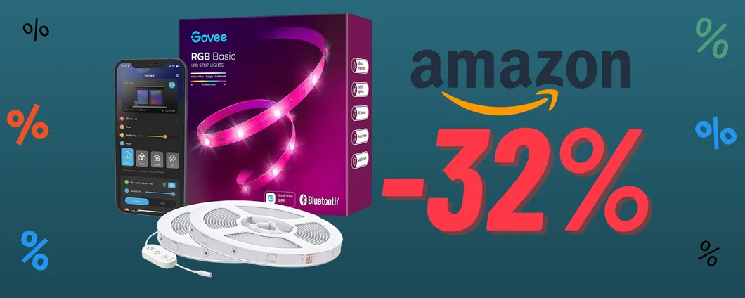 Black Friday: Striscia LED RGB Govee da 20 metri in OFFERTISSIMA!