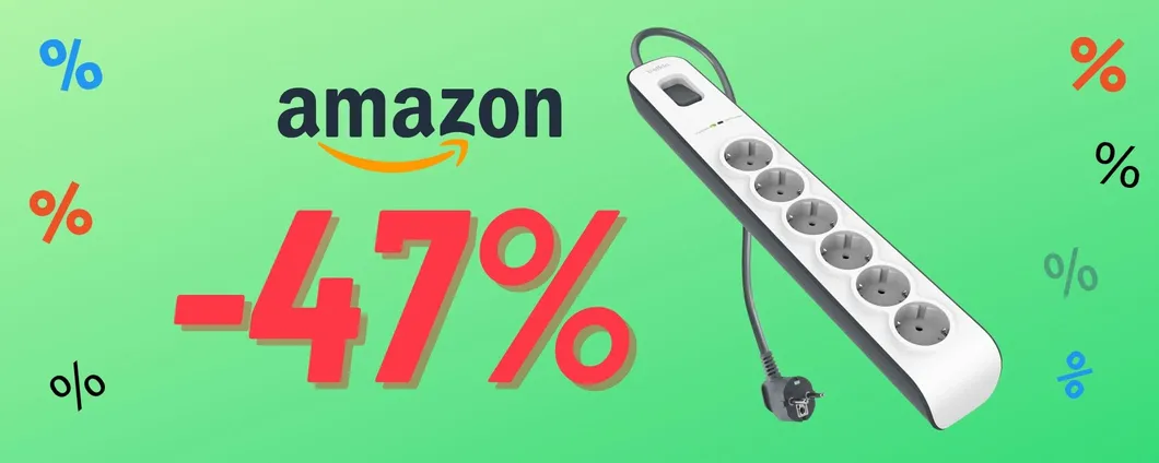 OFFERTISSIMA! Presa di corrente multipla 6 in 1 a META' PREZZO!