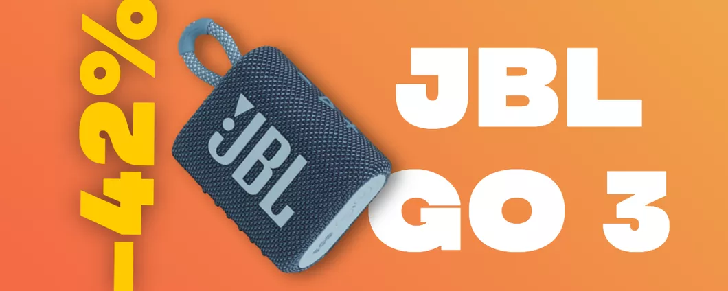 JBL GO 3: lo speaker Bluetooth impermeabile è in SUPER PROMO (-42%)
