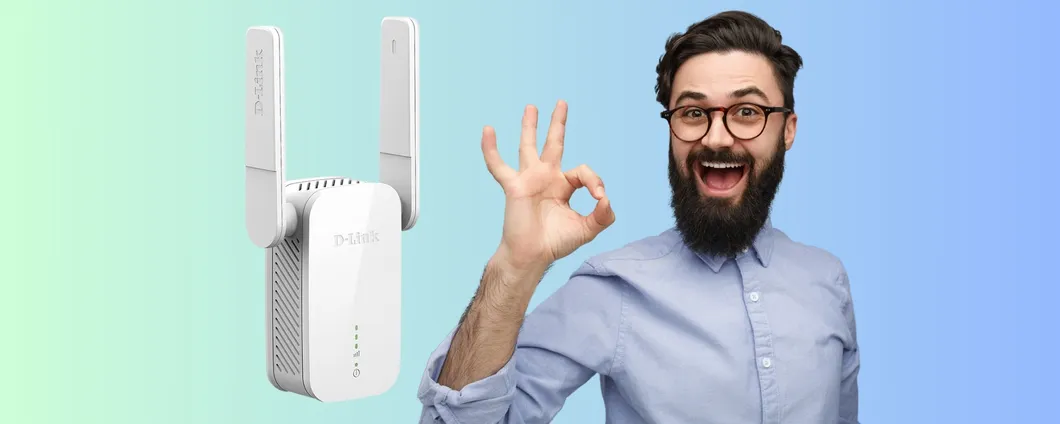 Ripetitore WiFi D-Link per internet veloce in tutte le stanze a soli 17€