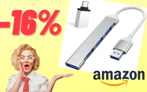 Non è magia: 4 porte USB in 1 con questo adattatore, a soli 5€