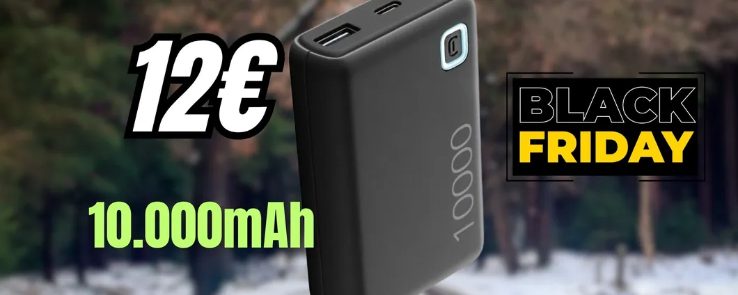 Con questo powerbank da 10.000mAh avrai il tuo telefono sempre al massimo (-59%)