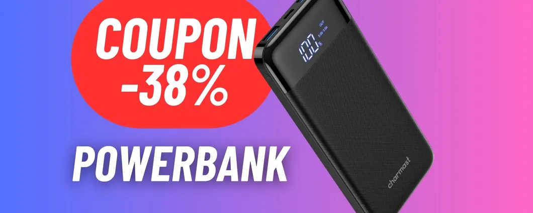SFRUTTA IL COUPON e risparmia il 38% sulla POWERBANK da 10.400mAh