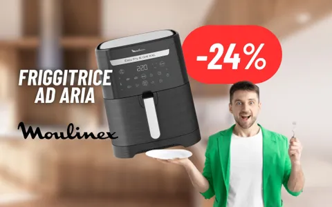 La Friggitrice ad Aria Moulinex XXL per tutta la famiglia è IN OFFERTA su Amazon (-24%)