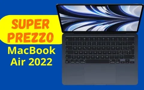 MacBook Air 2022: oggi su Amazon RISPARMI 200 euro