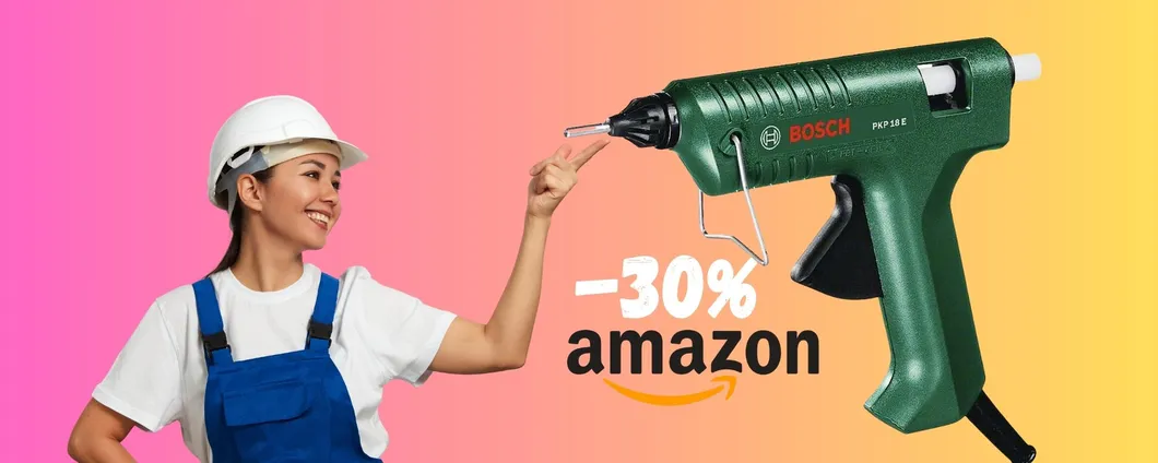 Bosch: pistola per colla a caldo da 200W a POCHISSIMO (-30%)