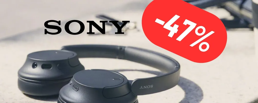Cuffie Sony bluetooth con cancellazione rumore e 35 ore di durata: MAXI SCONTO DEL 47%