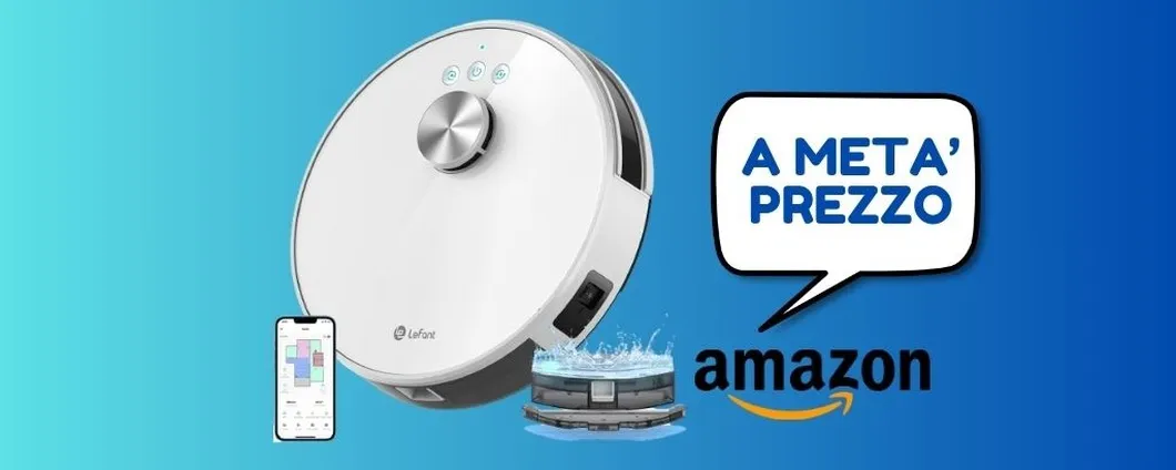 Robot aspira e lavapavimenti Lefant M1 ora su Amazon a META' PREZZO, corri a prenderlo!
