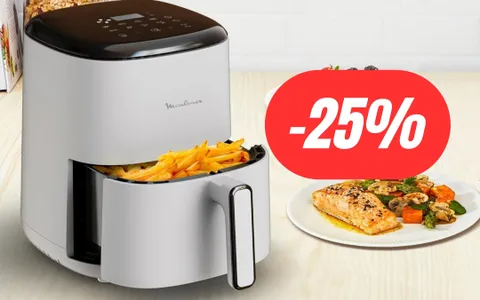 Friggitrice ad aria compatta e perfetta per ogni cucina: RISPARMIA IL 25%