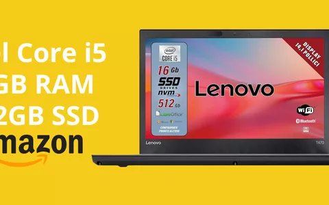 Notebook Lenovo con Intel Core i5, 16GB/512GB a 289€ (ricondizionato)