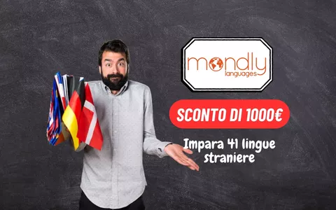 Mondly: sconto di 1000€ sull'abbonamento A VITA, impara 41 lingue al 95% di sconto