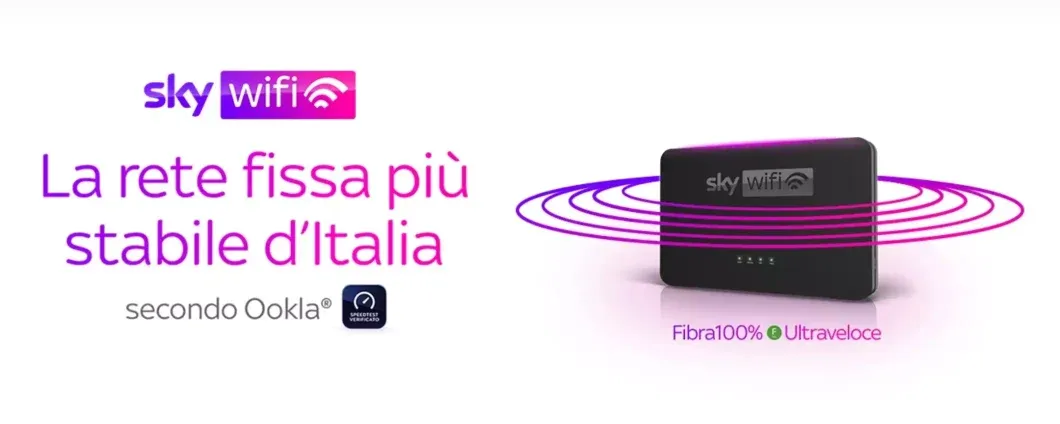 Passa a Sky Wifi: fibra ultra veloce a soli 25,90€ al mese