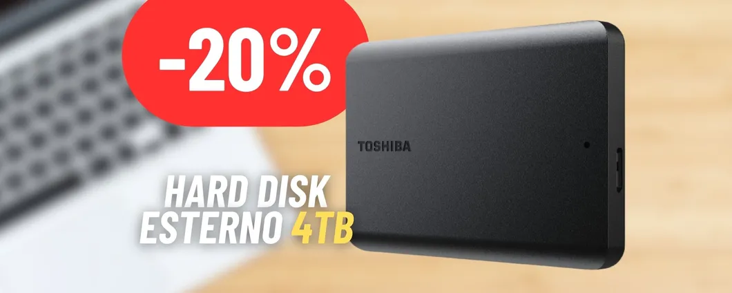 4TB di storage esterni con l'hard disk Toshiba in offerta su eBay