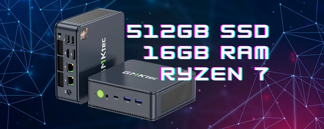 Bomba Amazon: Mini PC con Ryzen 7 e 16GB di RAM a soli 309€