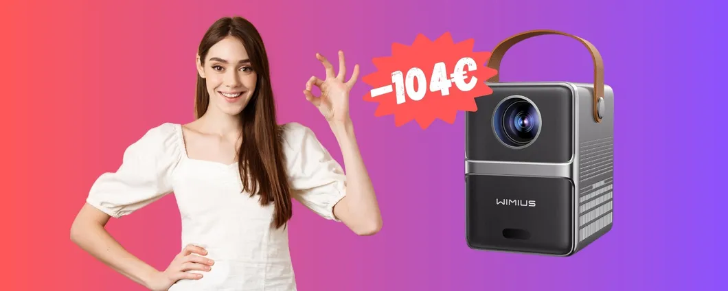 Mini proiettore WiFi FHD con maniglia in SCONTO GIGANTE (-104€)