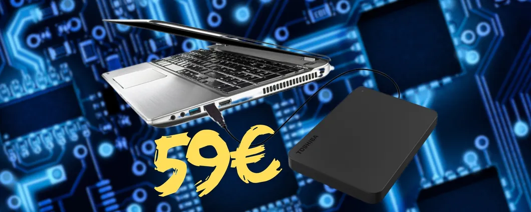 Hard Disk portatile Toshiba da 1TB: prezzo bassissimo e qualità top (59€)