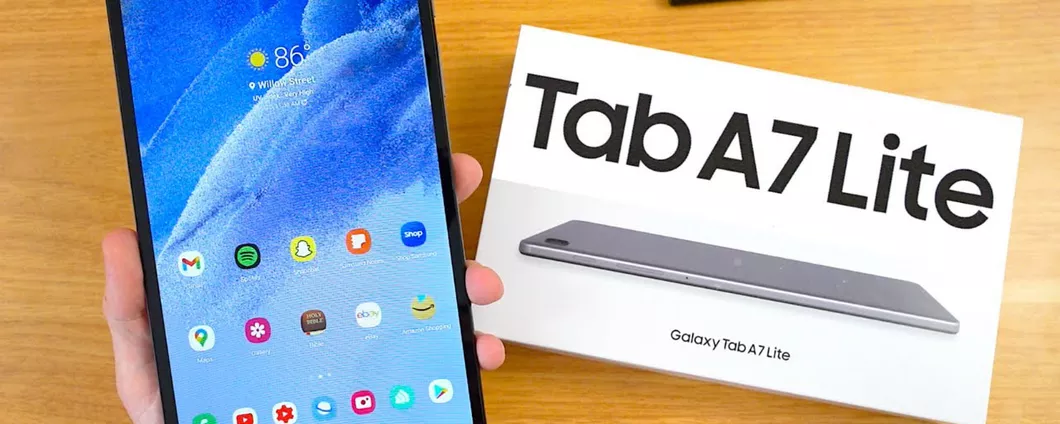 Samsung Galaxy Tab A7 Lite, offerta IRRESISTIBILE su eBay con sconto del 21%