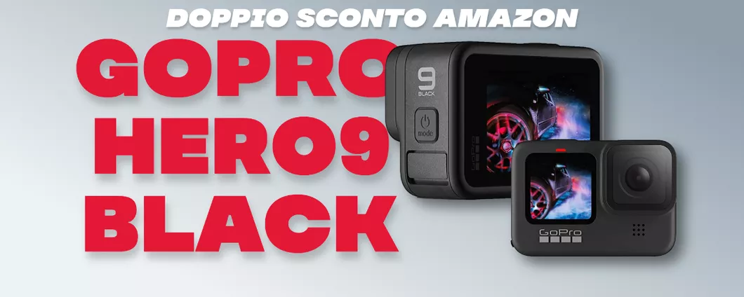 GoPro HERO9 Black IMPERDIBILE con il doppio sconto Amazon: tua a meno di 290€