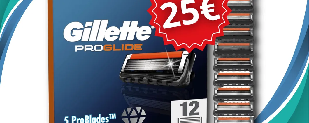 PREZZO SCORTA: 25€ per 12 lamette GILLETTE ProGlide perfette per le tue vacanze!