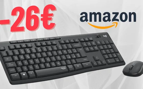 Kit mouse e tastiera wireless Logitech MK295 ora in OFFERTA su
