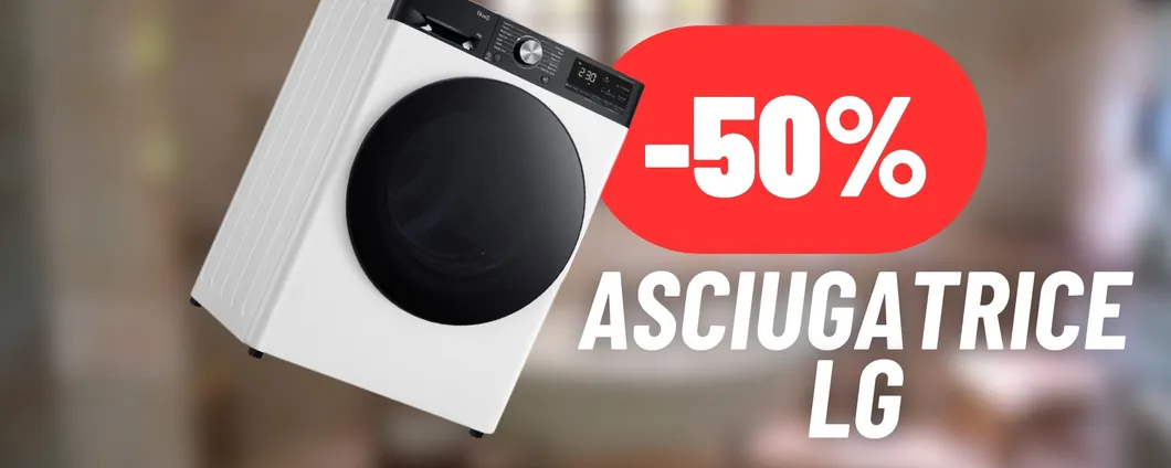 IMPERDIBILE 50% di sconto sull'Asciugatrice LG