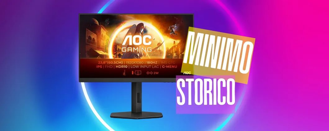 Monitor da gaming AOC da 180 Hz e risposta di 1 ms tuo al PREZZO più BASSO