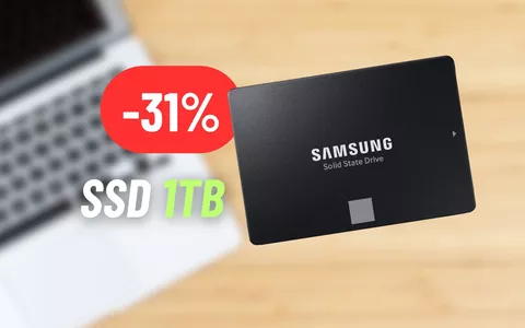 SSD Samsung da 1TB al 31% di sconto su Amazon: OCCASIONE TOP