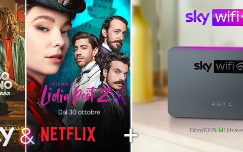 Pacchetto completo Sky: Wifi, TV e Netflix a 37,80€ anziché 59,90€