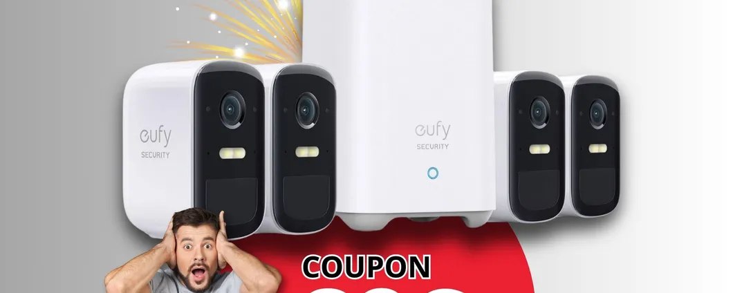 Security Cam: pacchetto da 4 cam e MAXI coupon da 80€ di sconto