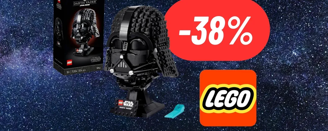 SCONTO GALATTICO sul casco di Darth Vader in versione LEGO