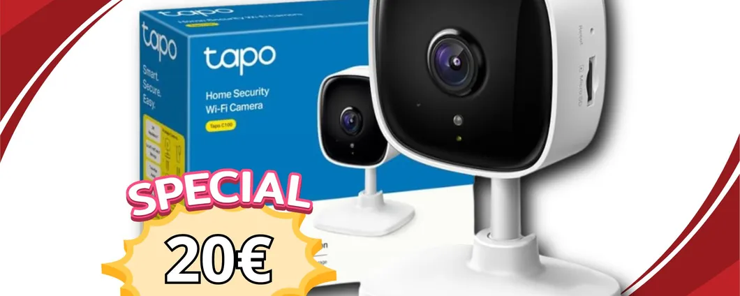 SOLO 20€ per la Telecamera Wi-Fi che ti fa partire per le vacanze con tranquillità!
