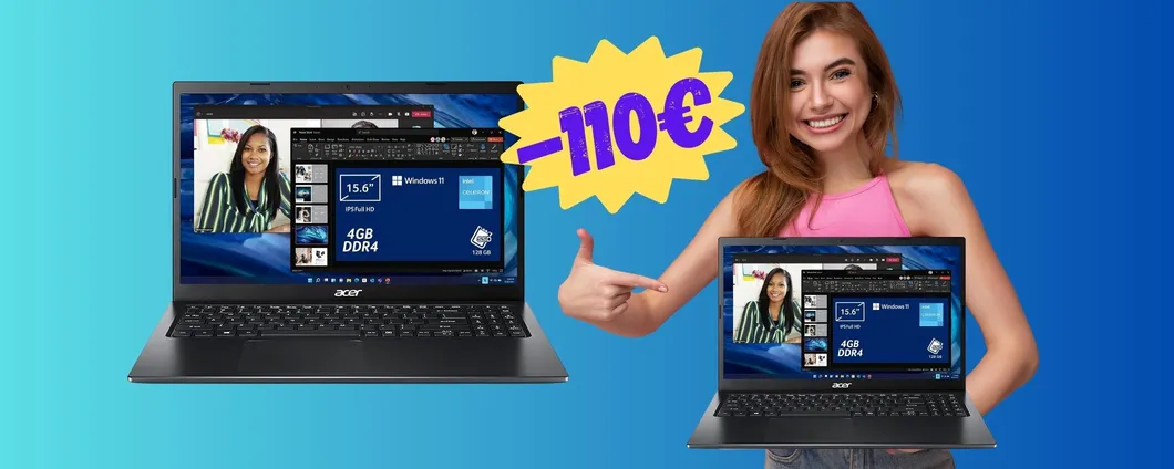 Acer Extensa 15: portatile con i5 da 15,6 pollici a 110€ in MENO