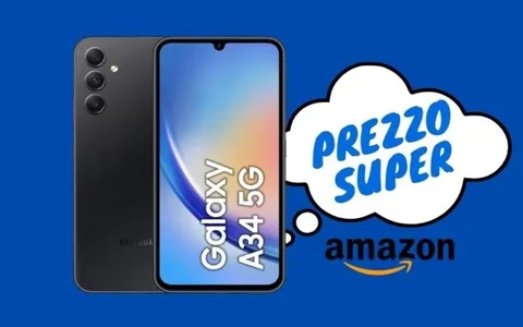 SUPER PREZZO AMAZON per Samsung Galaxy A34, risparmi oltre 120 euro