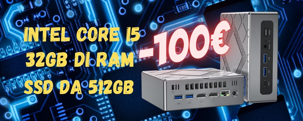 OFFERTA BOMBA di Amazon per questo mini PC con i5 e 32GB di RAM