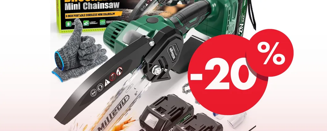 Motosega a Batteria: idea regalo giardinaggio a prezzo BASSISSIMO!