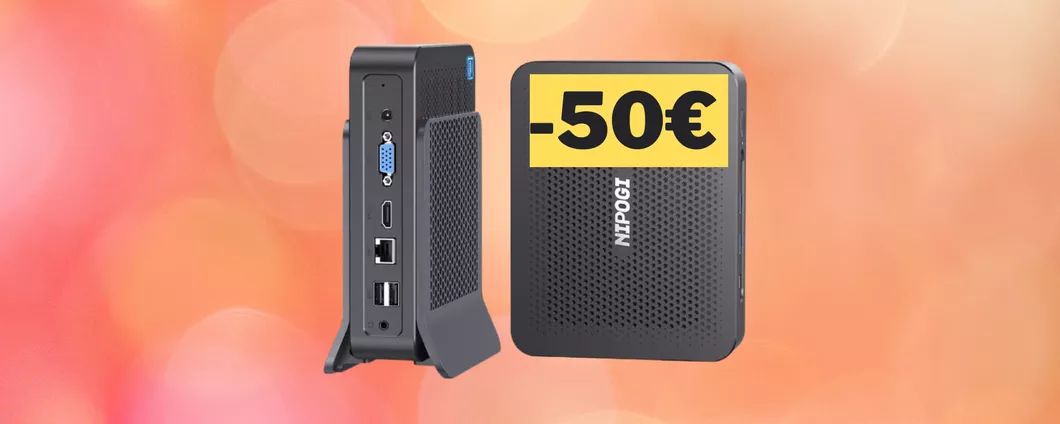 Mini PC NiPoGi fanless: questo coupon ti fa risparmiare subito 50€ (Amazon)
