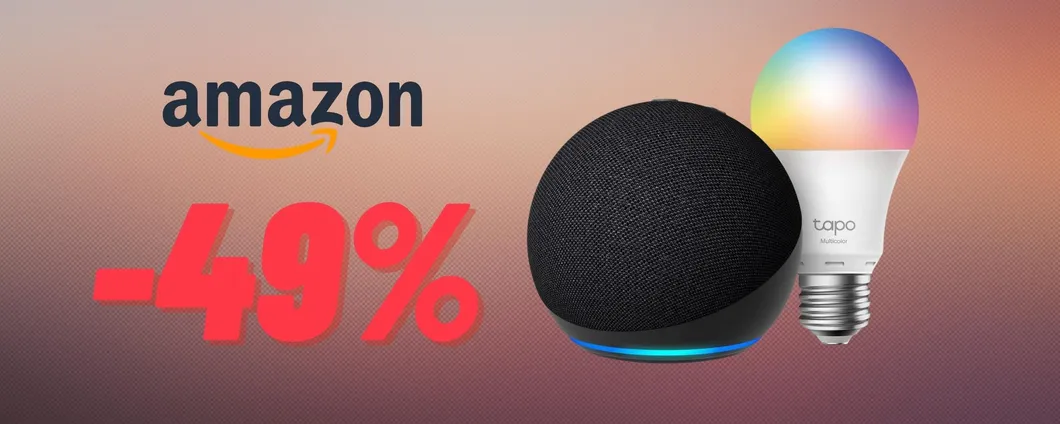 Combo Echo Dot gen5 e Lampadina Smart TP-Link Tapo a META' PREZZO!