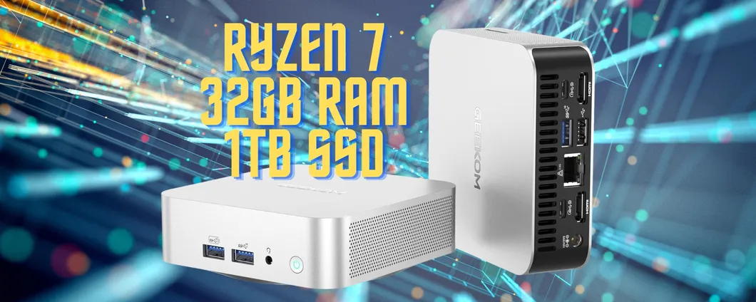 Mini PC pazzesco con Ryzen 7, 32GB RAM e 1TB SSD (offerta a tempo)