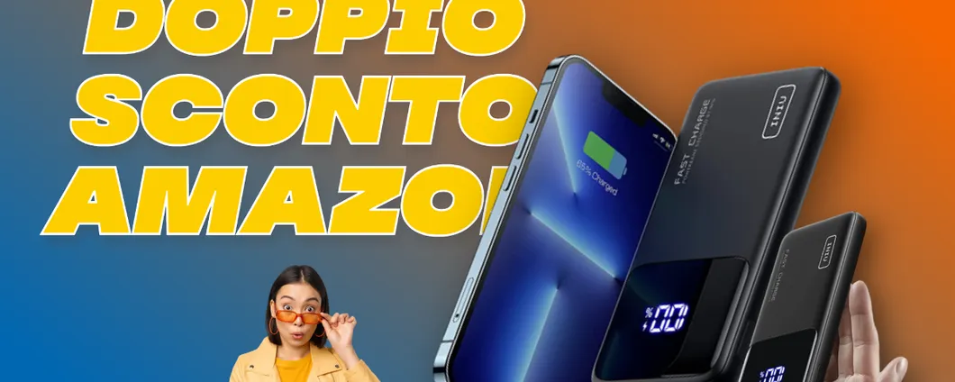 Il power bank con display e tecnologia Super Fast è in MEGA SCONTO