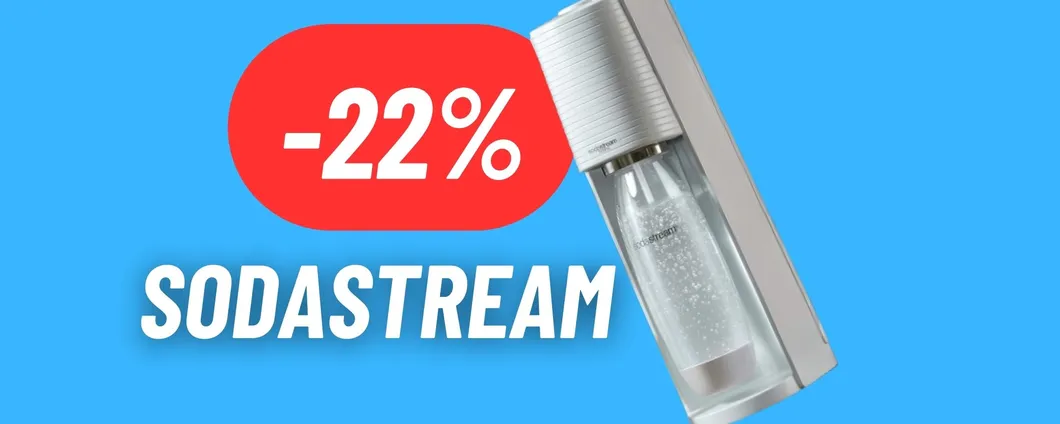 Acqua e bevande frizzanti direttamente a casa con SODASTREAM in MAXI PROMO