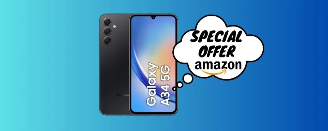 Acquista il Samsung Galaxy A34, su Amazon RISPARMI oltre 168 euro!