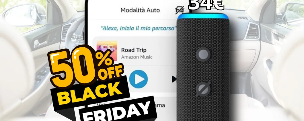 Echo Auto: con il Black Friday lo paghi la metà SOLO OGGI (-50%)